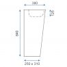 Lavoar stativ EGO Daria, Alb, lucios, 44x38x83cm, montaj podea, ceramica sanitara, gaura baterie si preaplin Lavoar stativ EGO Daria, Alb, lucios, 44x38x83cm, montaj podea, ceramica sanitara, gaura baterie si preaplin