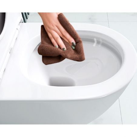 Vas wc Ego-S112T Rimless, rezervor inclus, 63x37 cm, Alb, ceramica sanitara, capac cu inchidere Soft Close