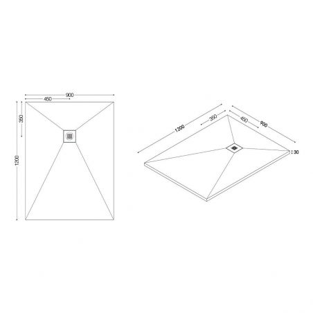 Cadita dus Ego-Massive Ma, compozit mineral, alb, superslim 3 cm grosime, dimensiuni la alegere