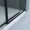 Usa dus Ego 12, negru mat, 100-120-140 x 195 cm, Glisanta, sticla securizata 6 mm, Nano Easy Clean