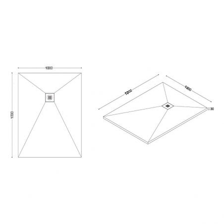 Cadita dus Ego-Massive Ma, compozit mineral, alb, superslim 3 cm grosime, dimensiuni la alegere