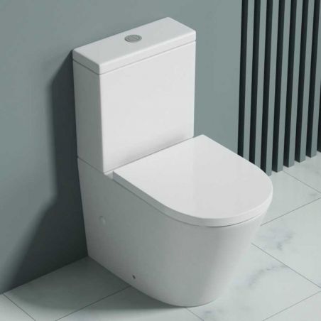 Vas toaleta, wc EGO-179T, pe podea, capac Soft Close, ceramica, 62 x 34 cm