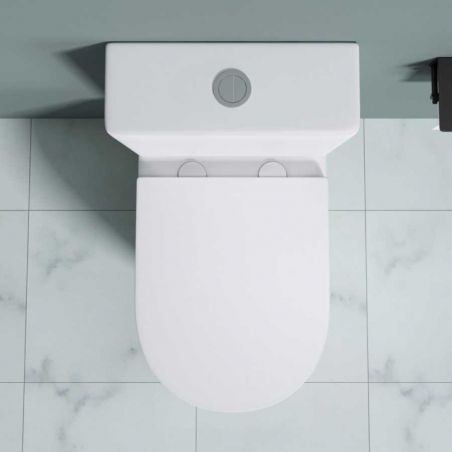 Vas toaleta, wc EGO-179T, pe podea, capac Soft Close, ceramica, 62 x 34 cm