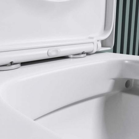 Vas toaleta, wc EGO-179T, pe podea, capac Soft Close, ceramica, 62 x 34 cm
