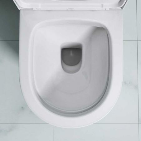 Vas toaleta, wc EGO-179T, pe podea, capac Soft Close, ceramica, 62 x 34 cm