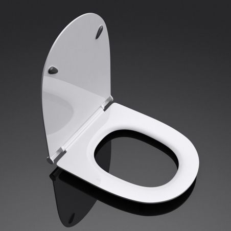 Vas toaleta, wc EGO-179T, pe podea, capac Soft Close, ceramica, 62 x 34 cm