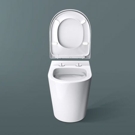 Vas toaleta, wc EGO-179T, pe podea, capac Soft Close, ceramica, 62 x 34 cm