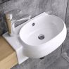 Lavoar EGO 0001 R, Alb, lucios, 38x26 cm, montaj suspendat, ceramica sanitara, gaura baterie in stanga si preaplin Lavoar EGO 0001 R, Alb, lucios, 38x26 cm, montaj suspendat, ceramica sanitara, gaura baterie in stanga si preaplin