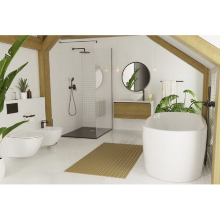 Oglinda rotunda, cadru negru, dimensiuni intre 60-90 cm, Ego-Ventura