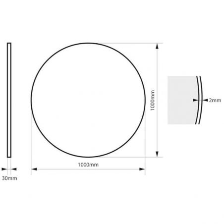 Oglinda rotunda, cadru alb, dimensiuni intre 60-100, Ego-Ventura
