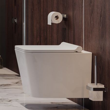 Capac Wc OMNIRES BOSTON, Duroplast, Soft close, Alb Lucios, 45 x 35.6
