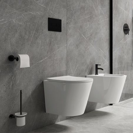 Capac Wc OMNIRES TAMPA, Duroplast, Soft close, Alb Lucios, 46 x 36