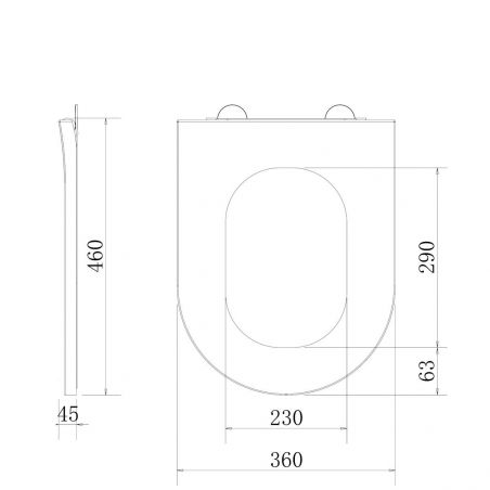 Capac Wc OMNIRES TAMPA, Duroplast, Soft close, Alb Lucios, 46 x 36