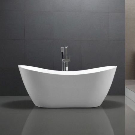 Cada de baie EGO Ferrano, freestanding, 170 cm, design elegant, acril sanitar, alb, Mirror Coat