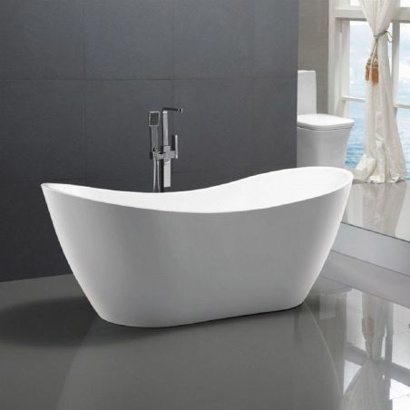 Cada de baie EGO Ferrano, freestanding, 170 cm, design elegant, acril sanitar, alb, Mirror Coat