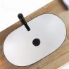 Lavoar REA Royal, Negru Alb, lucios , 60.5x36cm, montaj pe blat, ceramica sanitara Lavoar REA Royal, Negru Alb, lucios , 60.5x36cm, montaj pe blat, ceramica sanitara