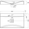Lavoar EGO 810, Alb, lucios, 60, 80 sau 100 x 48 cm, montaj pe blat sau suspendat, compozit marmura
