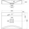 Lavoar EGO 810, Alb, lucios, 60, 80 sau 100 x 48 cm, montaj pe blat sau suspendat, compozit marmura Lavoar EGO 810, Alb, lucios, 60, 80 sau 100 x 48 cm, montaj pe blat sau suspendat, compozit marmura