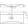 Lavoar EGO 810, Alb, lucios, 60, 80 sau 100 x 48 cm, montaj pe blat sau suspendat, compozit marmura