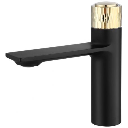 Baterie lavoar Storm Black Gold, finisaj Negru Mat/Auriu, galvanizat, montaj pe lavoar