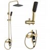 Sistem dus si cada Soul Gold Black, dus tip ploaie, dus de mana, finisaj Auriu/Negru, galvanizat, montaj pe perete