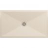 Cadita de dus, compozit mineral, 120x80 cm, inaltime 2.5 cm, Crem, decupabila, Alvaro