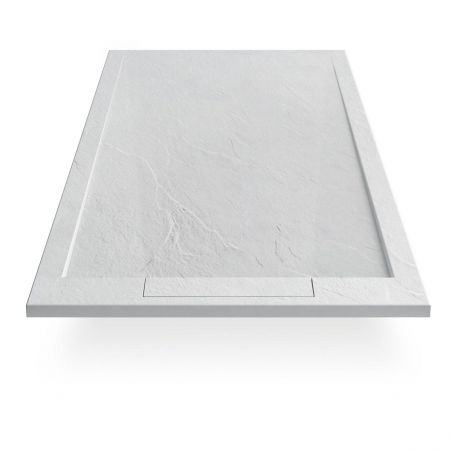 Cadita de dus compozit mineral, dimensiuni 70-90 x 90-160 cm, inaltime 2.5 cm, scugere ascunsa, decupabila, Alb, Antonio