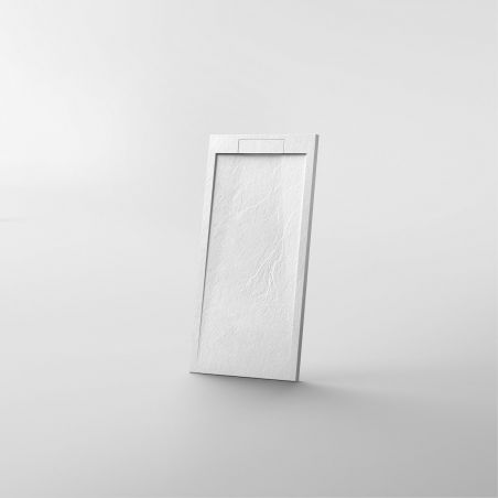 Cadita de dus compozit mineral, dimensiuni 70-90 x 90-160 cm, inaltime 2.5 cm, scugere ascunsa, decupabila, Alb, Antonio