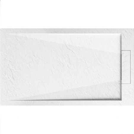 Cadita de dus compozit mineral, dimensiuni 70-90 x 90-160 cm, inaltime 2.5 cm, scugere ascunsa, decupabila, Alb, Antonio