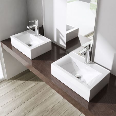 Lavoar EGO-118, ceramica sanitara, montaj pe perete sau supendat, 45 sau 60 x 31 cm