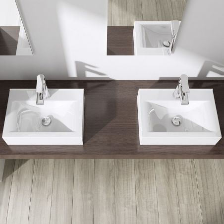 Lavoar EGO-118, ceramica sanitara, montaj pe perete sau supendat, 45 sau 60 x 31 cm