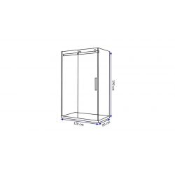 Cabina de dus Marten dimensiuni 80si 90x120x190, sticla securizata, usa culisanta