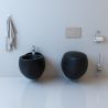 Vas WC EGO Angelo, Negru mat, Power Colour, 60x43 cm montaj suspendat, capac duroplast slim soft-close inclus