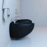 Vas WC EGO Angelo, Negru mat, Power Colour, 60x43 cm montaj suspendat, capac duroplast slim soft-close inclus
