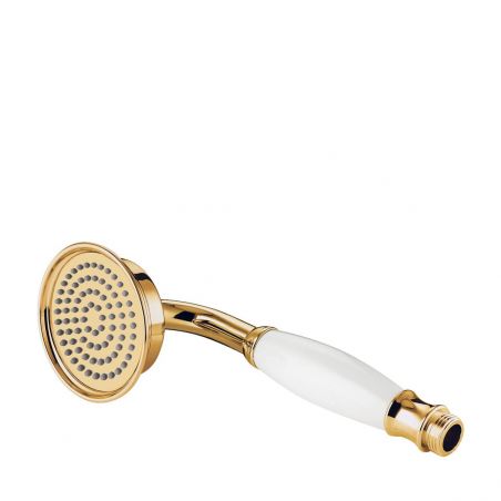 Para de dus OMNIRES ARMANCE VINTAGE, finisaj PVD, Auriu, 1 functie, duze din silicon Easy Clean