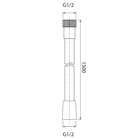 Furtun dus OMNIRES ARMANCE VINTAGE, finisaj PVD, Auriu, 150 cm, PVC, interblocare