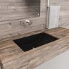 Lavoar Romeo, Negru Mat, 53x37 cm, montaj ingropat, ceramica sanitara