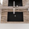 Lavoar Romeo, Negru Mat, 53x37 cm, montaj ingropat, ceramica sanitara