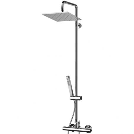 Sistem de dus OMNIRES MINI, termostat, finisaj Crom, galvanizat, cap dus 20x20 cm, montaj pe perete