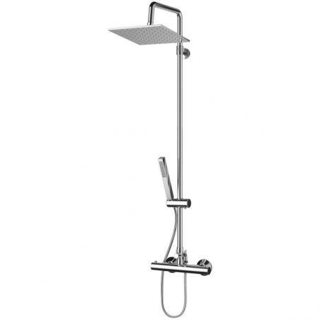 Sistem de dus OMNIRES MINI, termostat, finisaj Crom, galvanizat, cap dus 20x20 cm, montaj pe perete