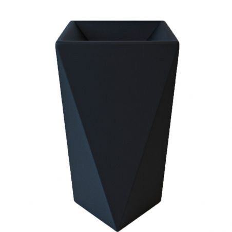 Lavoar stativ Enrico, Negru Mat, Power Colour, 47x47x83 cm, montaj pe podea, ceramica sanitara