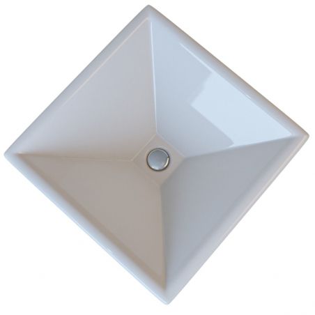 Lavoar stativ Enrico, Alb, 47x47x83 cm, montaj pe podea, ceramica sanitara