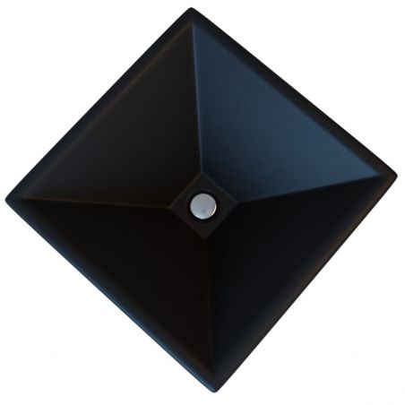 Lavoar stativ Enrico, Negru Mat, Power Colour, 47x47x83 cm, montaj pe podea, ceramica sanitara