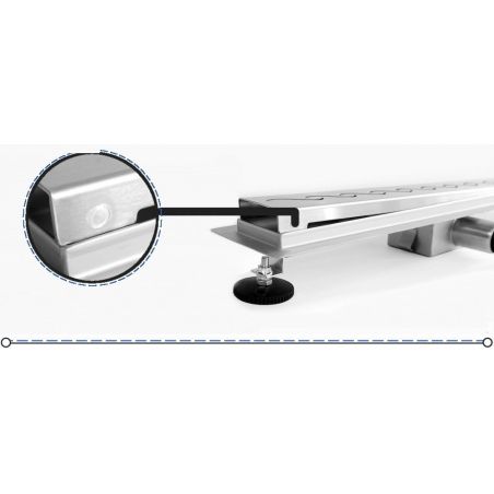 Rigola scurgere dus, EGO-Line, dimensiuni intre 50-100 cm, completa, inox inoxidabil