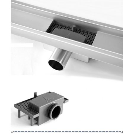 Rigola scurgere dus, EGO-Line, dimensiuni intre 50-100 cm, completa, inox inoxidabil