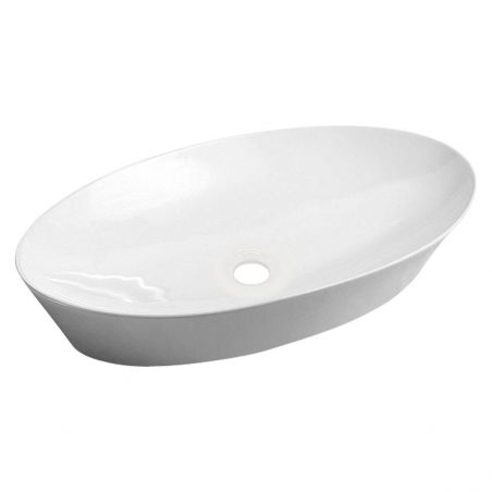 Lavoar OMNIRES LAREDO, ceramica saniatara, Alb, 61x37 cm, montaj pe blat