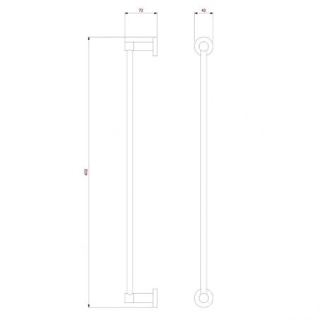 Suport prosoape Omnires Modern Project, 60 cm, Auriu
