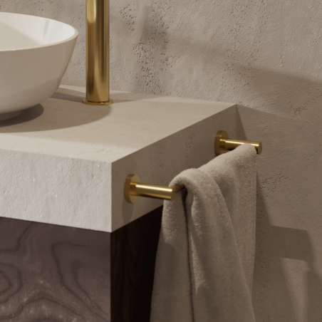 Suport prosoape Omnires Modern Project, 60 cm, Auriu, finisaj periat