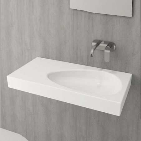 Lavoar Britney, montaj suspendat sau pe blat, 90x45 cm, capac ceramic, alb lucios, Royalty Line by Ego Lavoar Britney, montaj suspendat sau pe blat, 90x45 cm, capac ceramic, alb lucios, Royalty Line by Ego