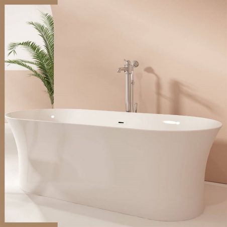 Cada de baie Maluma, freestanding, 184x87 cm, alb lucios, Royalty Line by Ego